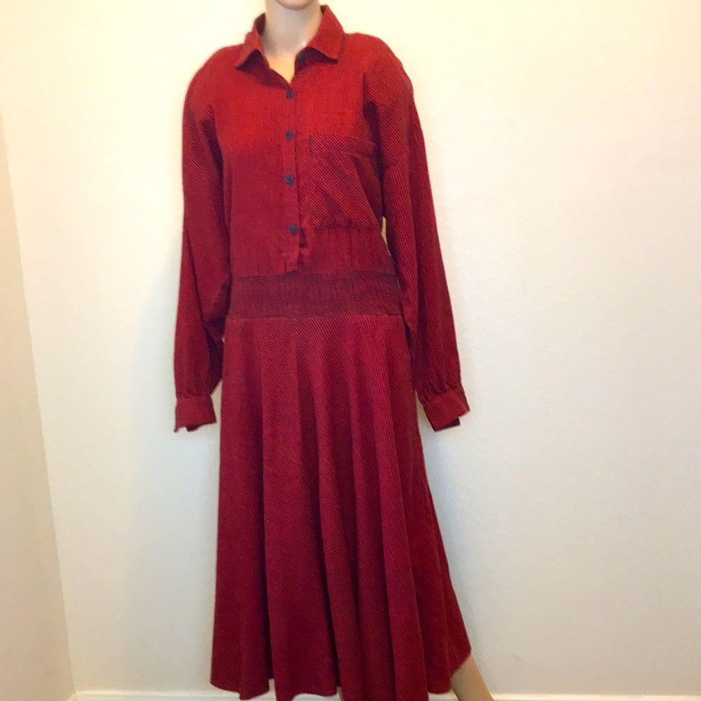Vintage Carol Anderson Flannel Dress Size 13/14